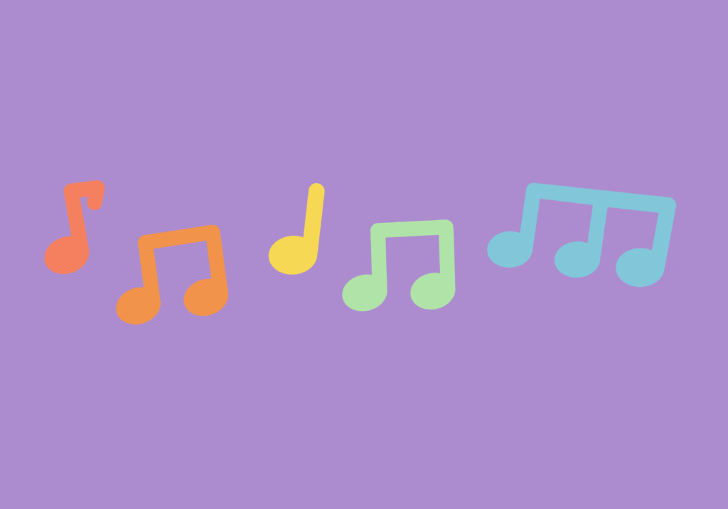 Artwork showing music keys
